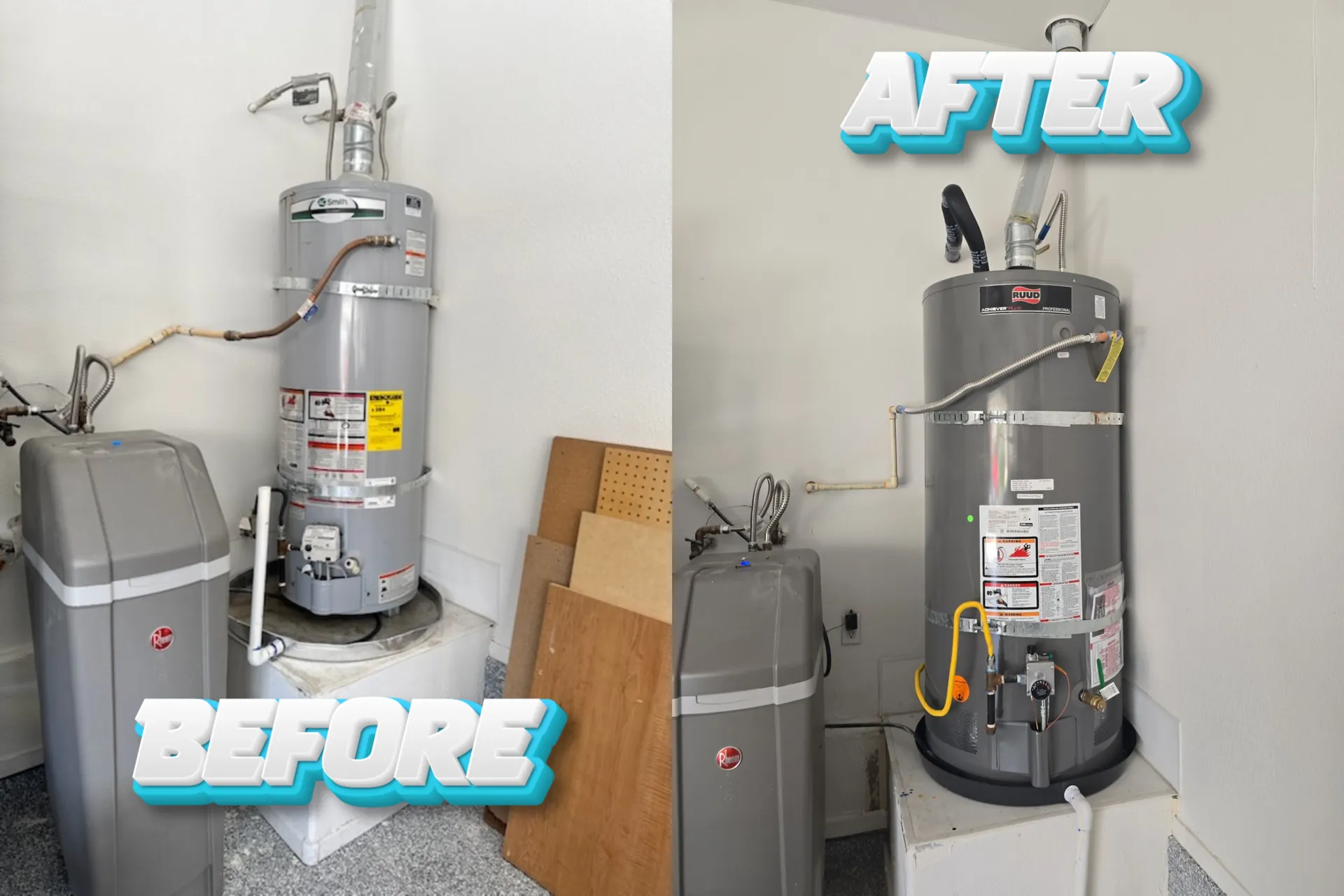 Water heater installation in Las Vegas home by licensed plumber