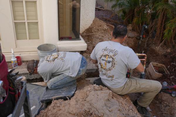 Water main installation service explanation in Las Vegas