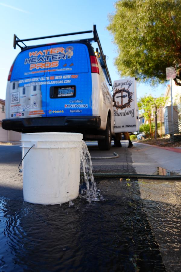 Water heater with sediment and mineral scale buildup in Las Vegas