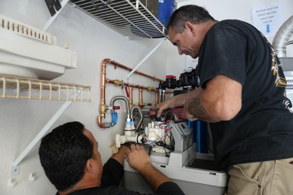 Sewer camera inspection showing damaged clay tile lateral in Las Vegas home