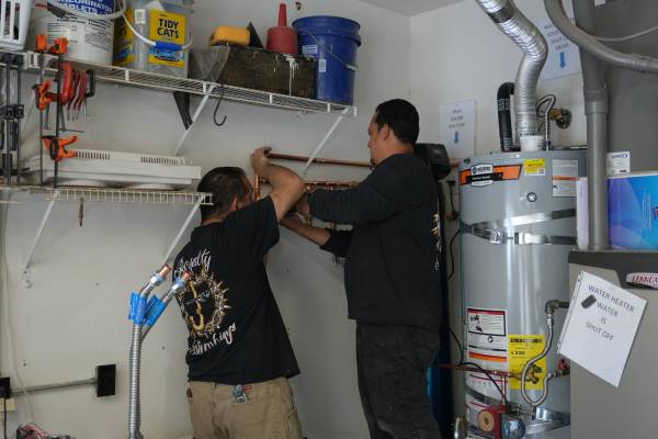Sewer camera inspection showing damaged clay tile lateral in Las Vegas home