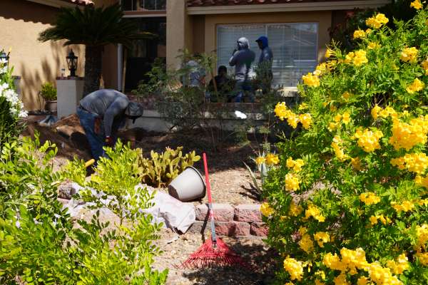Sewer camera inspection showing damaged clay tile lateral in Las Vegas home